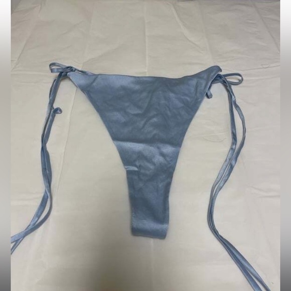 Women’s SKIMS Bridal Thongs Glaciar Swim - Picture 2 of 5